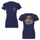 Black Powder Guild Ladies Tri Blend Teeshirt - COAT OF ARMS BACK DESIGN